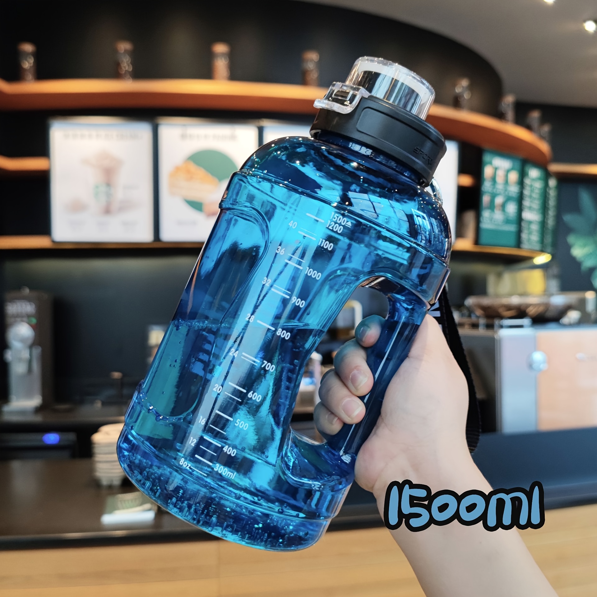 1500ml Large Capacity Water Bottle Outdoor Portable Travel Gym