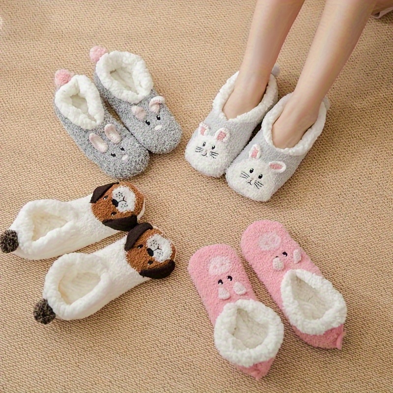 Fuzzy Slipper Socks Comfy Warm Winter Floor Socks Cozy - Temu