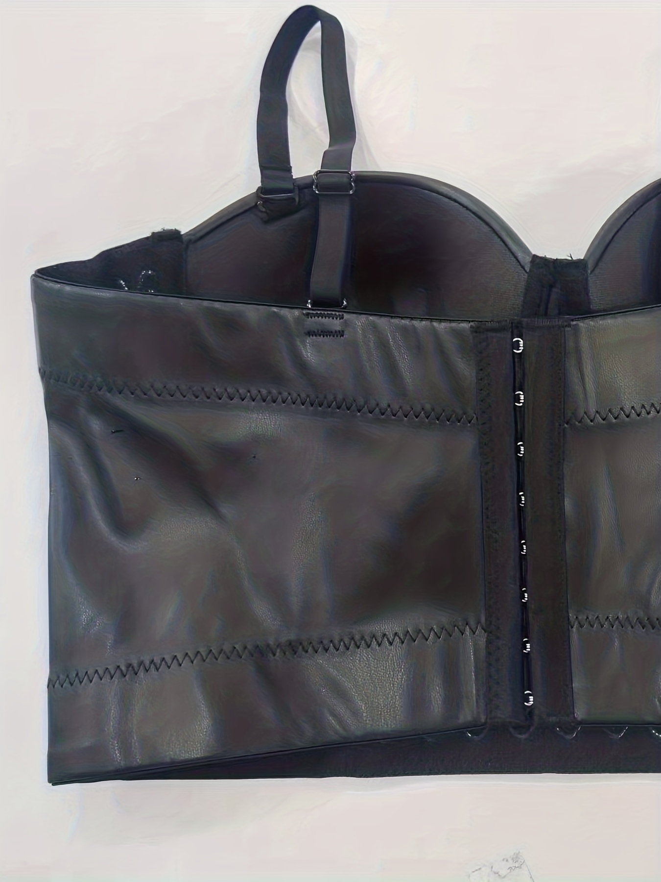 Pu Leather Push Bra Comfy Breathable Corset Intimates Bra - Temu Canada