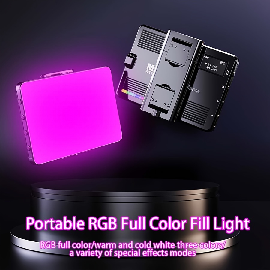  RGB Video Camera Light,Portable Bi-Color LED Panel Lights for  DSLR Cameras Photography Lighting,2600-8500K Rechargeable 4000mAh Photo  Video Lights,CRI95+/10 Light Effects for Video Conference/Gaming :  Electronics