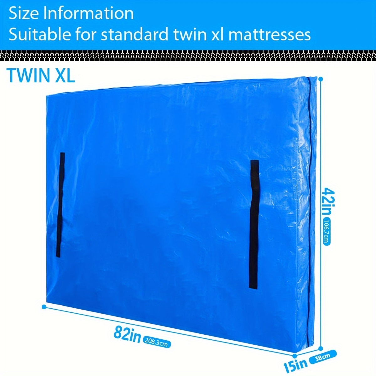 Image of Mattress Bags For Moving And Storage (queen.king..twin.full Size) - Mattress Cover For Moving - Heavy Duty, 8 Handles And Strong Zipper Closure - Mattress Storage Bag, Moving Supplies & Moving Bags