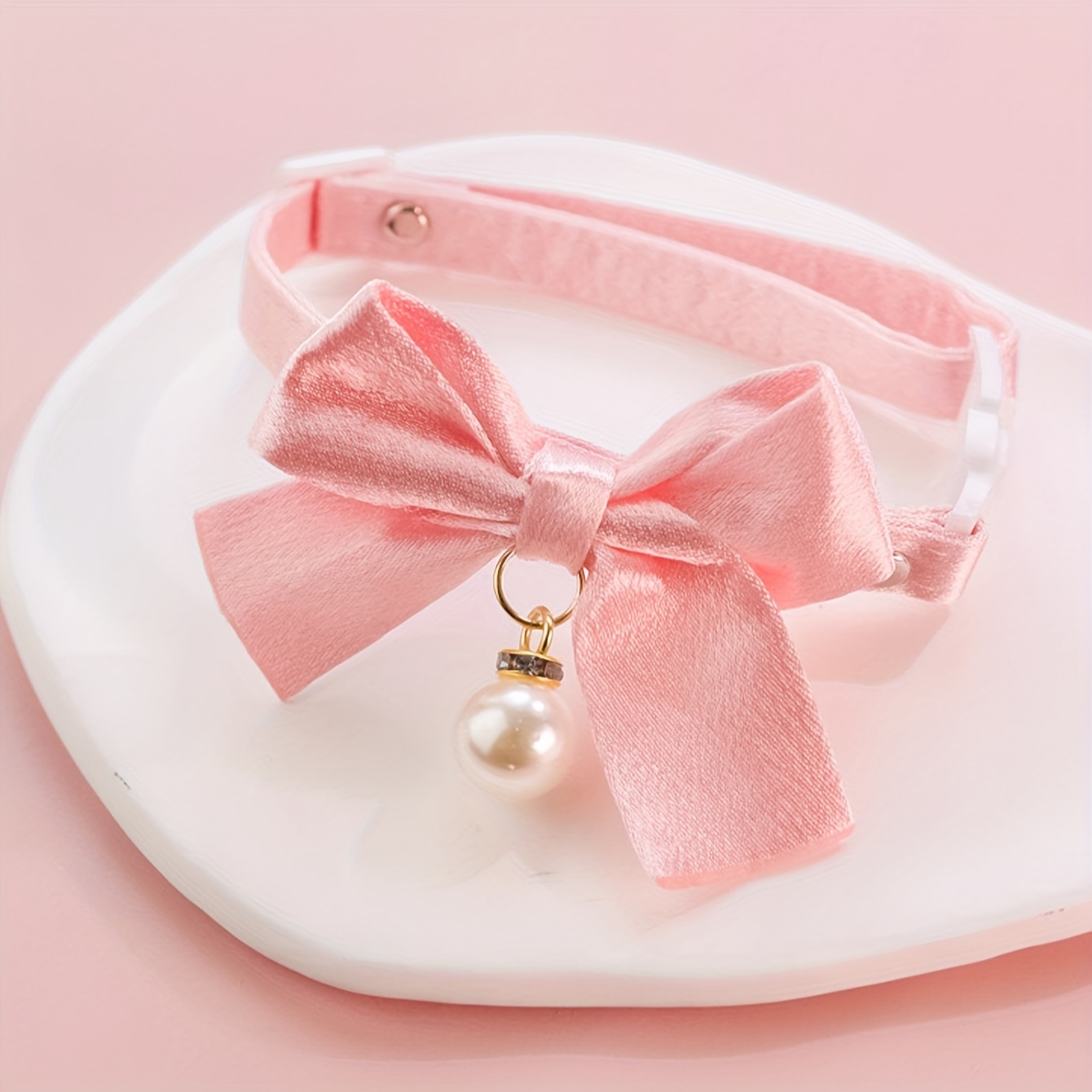 Pearls Decor Plaid Preppy Fashion Cat Neck Collars Bow Tie - Temu