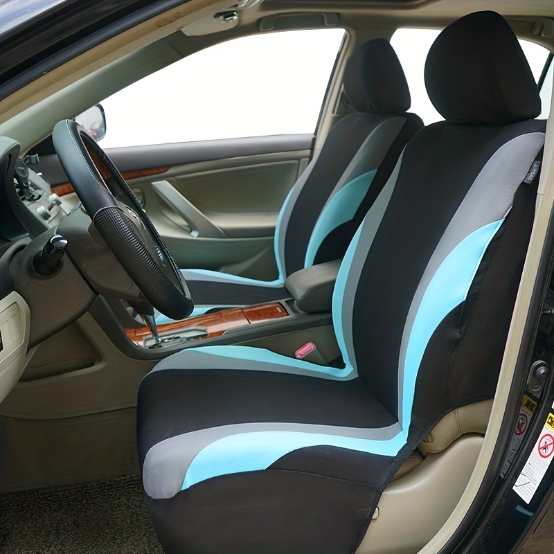 Saferide 2er Set Sitzauflage Auto Autositzmatte Autositzbezüge Universal  Sitzschutz PKW | Sitzbezüge Polyester Grau für Airbag geeignet | für