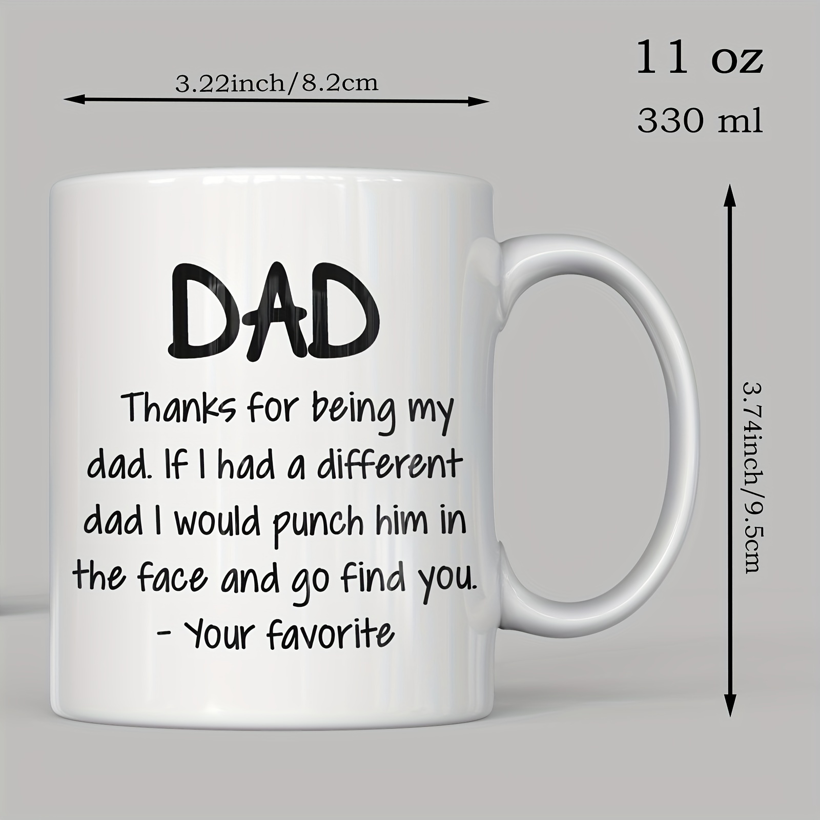 1pc 11oz mug funny coffee mug thanks dad novelty cup father Temu