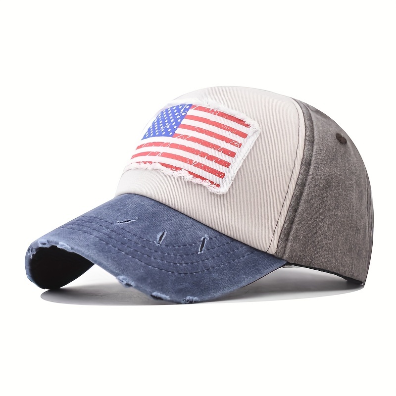 unisex Independence Day Baseball Baseball Hat, Dad Hats with American Flag Print, Comfortable Sports Temu