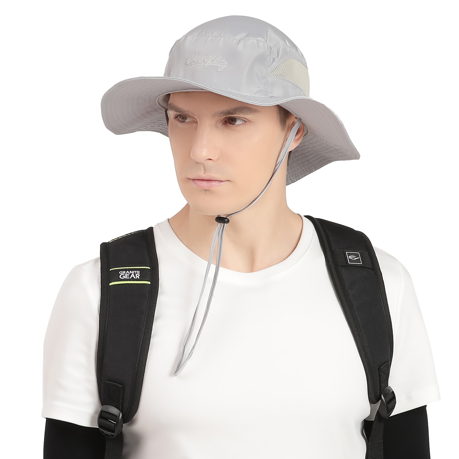 Men's Casual Adjustable Fisherman Hat Uv Protection Wide - Temu