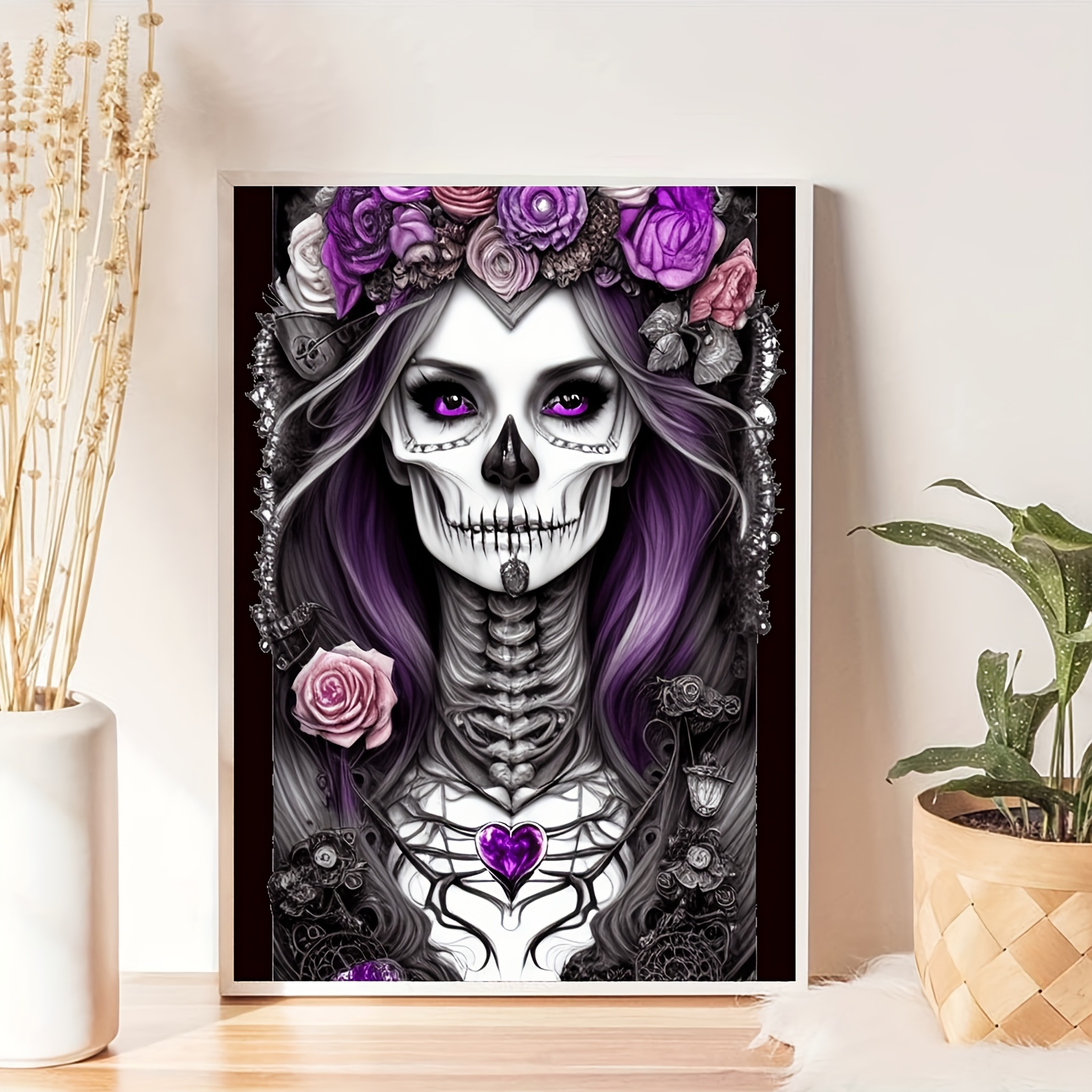 Artificial Diamond Painting Kit Skull Diamond Art Kit For Adults, Full  Diamond Paint With Diamond Skeleton Diamond Dots, DIY Diamond Painting For  Begi