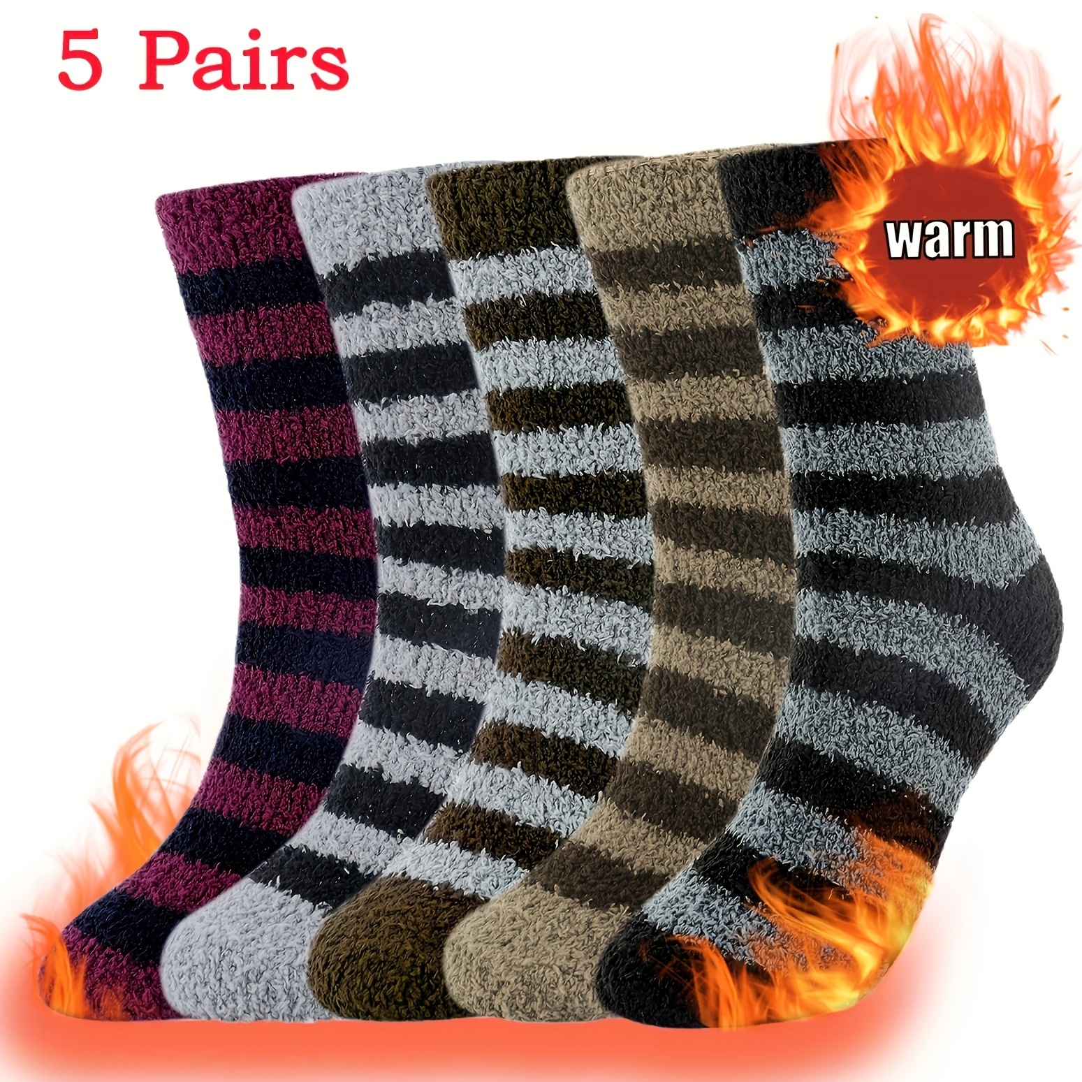 Fluffy Socks Grips Anti skid Socks Men's Cosy Socks Warm - Temu