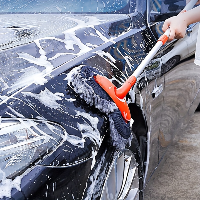 Brush Car Brush Soft Hair Does Not Hurt Car Bend Rod Car Wash Mop Special  Long Handle Telescopic Car Wash Tool Mop - Temu