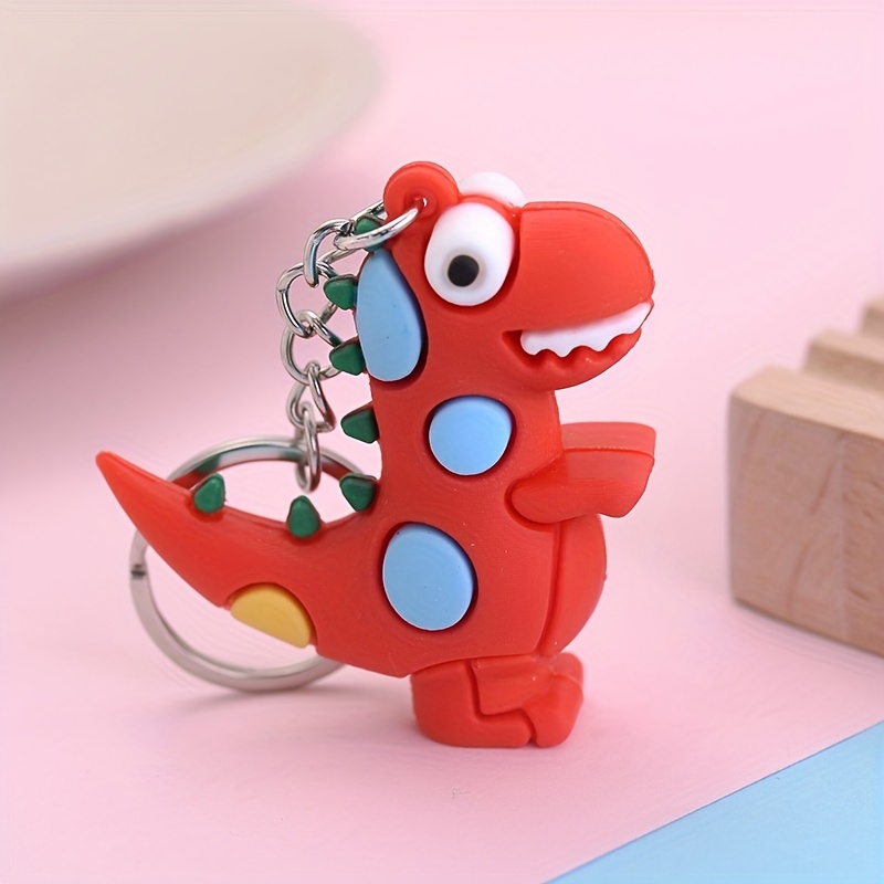 1pc Cartoon Tooth Dinosaur Keychain Cute Kawaii Keyring Bag Decoration Car  Accessories Holiday Gifts Birthday Supplies