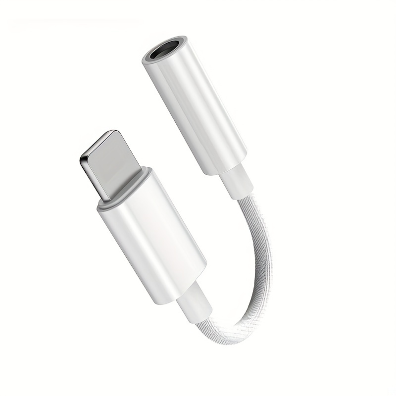 Adaptateur casque Iphone 2-pack, 2-en-1 Lightning to 3.5mm Audio + Chargeur