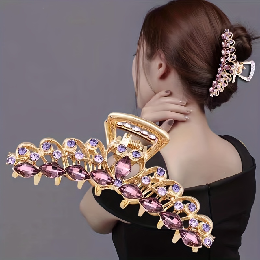 Faux Pearl Hair Claw Clip Non slip Strong Hold Grip Hair Jaw Temu