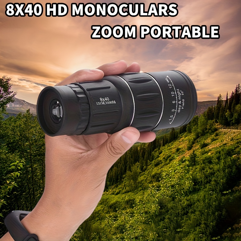 Telescopio monocular HD con adaptador para teléfono