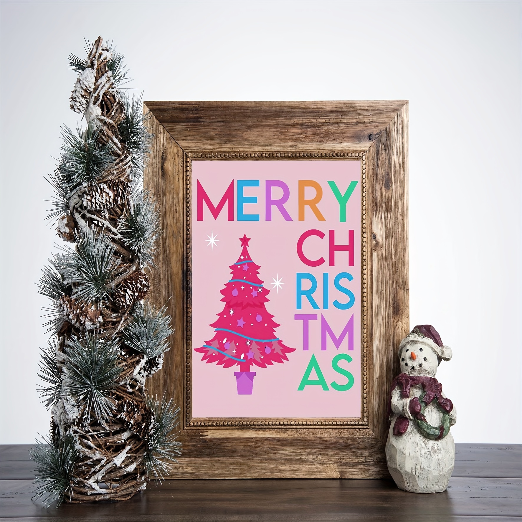 Preppy Christmas Canvas Print Posters Fashionable - Temu