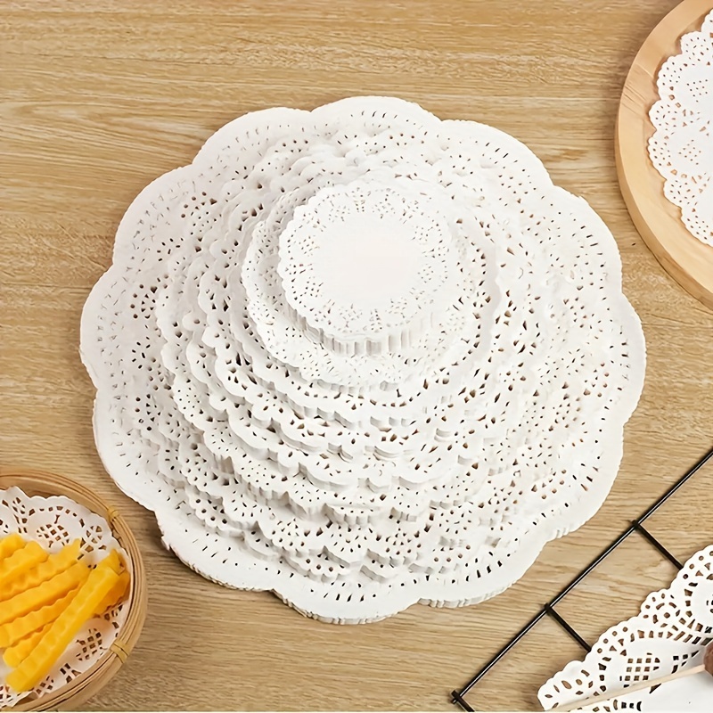 Round Lace Paper Doilies Doilies Placemats Grease Absorbent - Temu