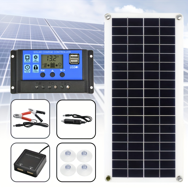 1pc Kit De Panneau Solaire Batterie De Charge 12V Avec - Temu Canada