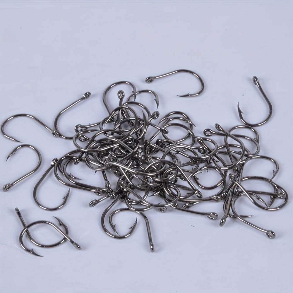 100Pcs Fishing Hooks Set Carbon Steel