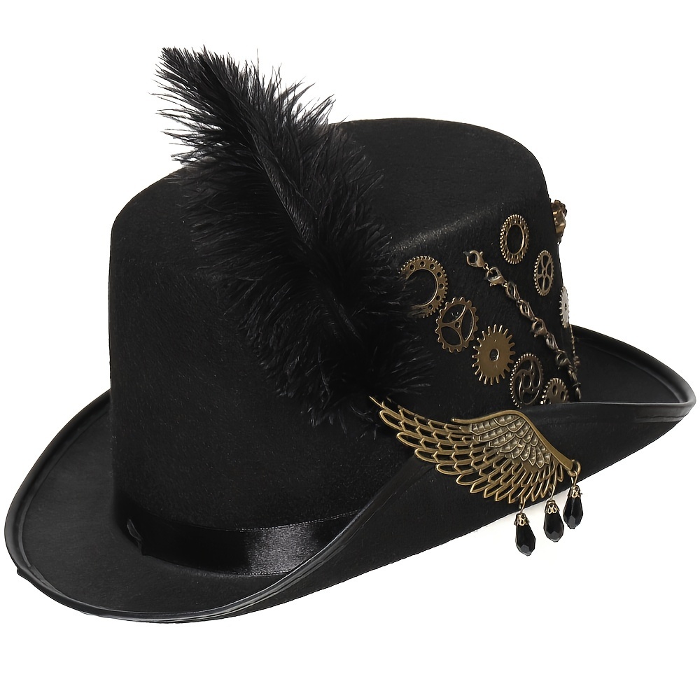 Cappello Steampunk per donna uomo ingranaggi cappello a cilindro