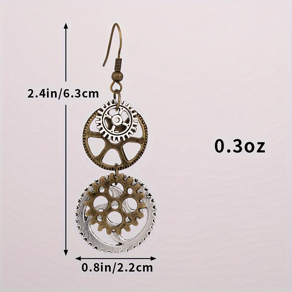 Steampunk gear sale earrings