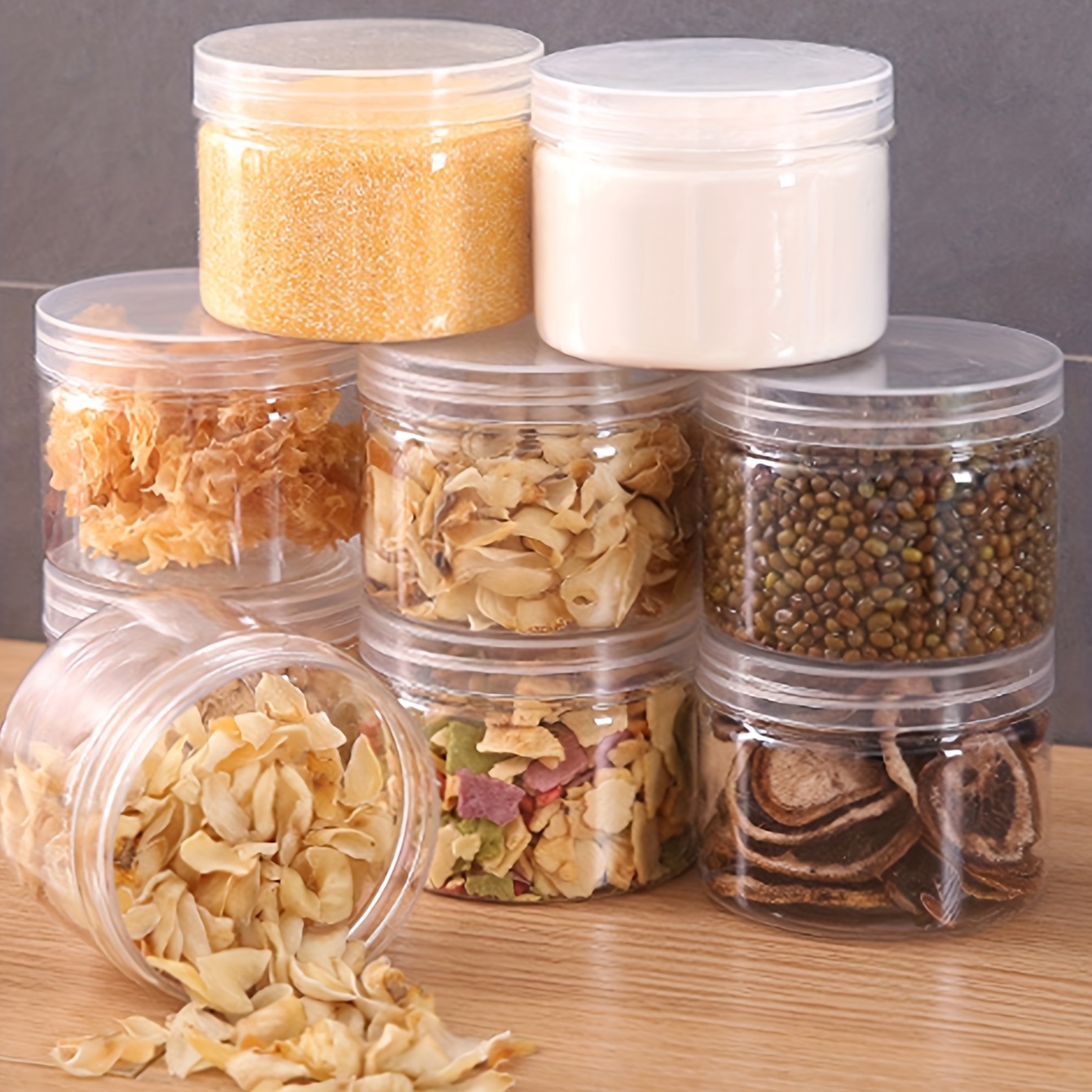 Premium Retro Spray Glass Storage Jars With Labels Perfect - Temu