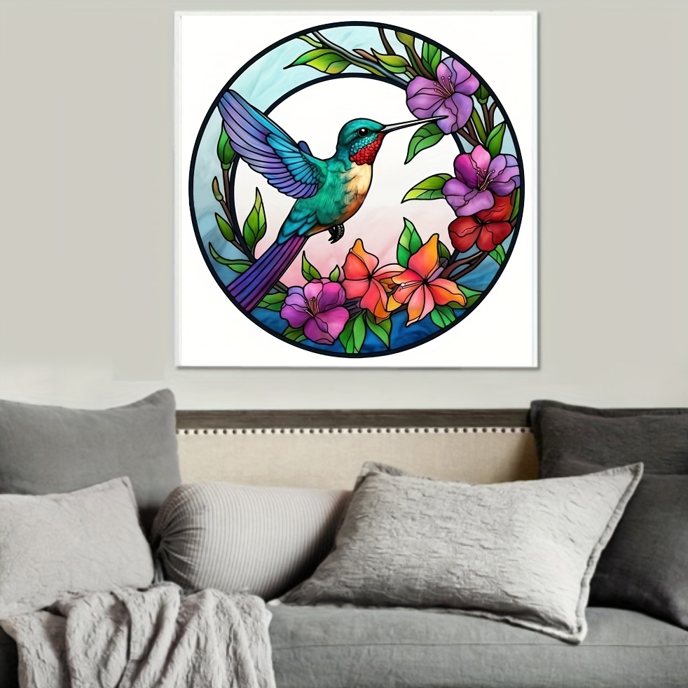 5D Diamond Painting Hummingbird Flower Embroidery Cross Stitch Living Room  Decor