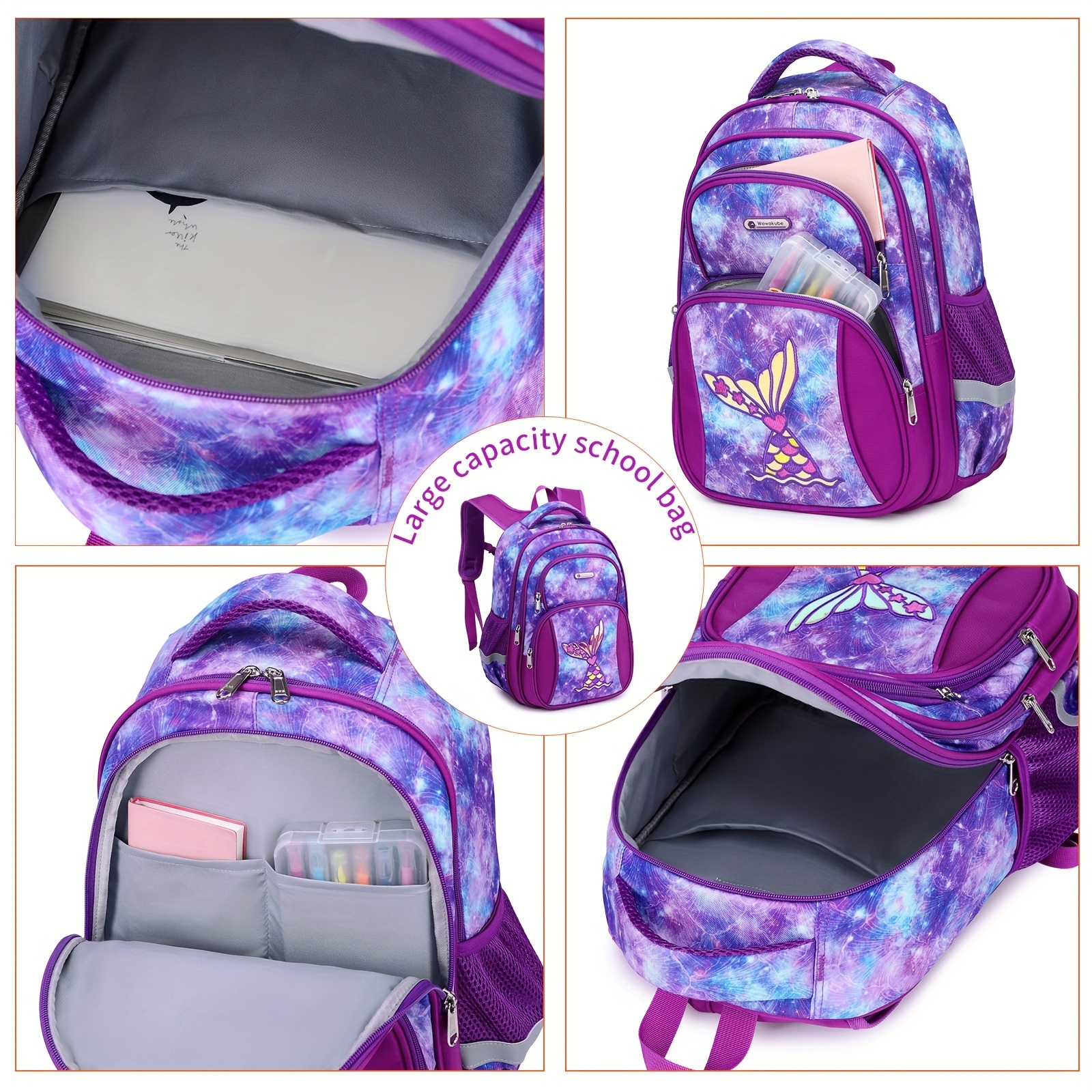 Cartoon Pattern Kids Backpack Lightweight School Bag Boys