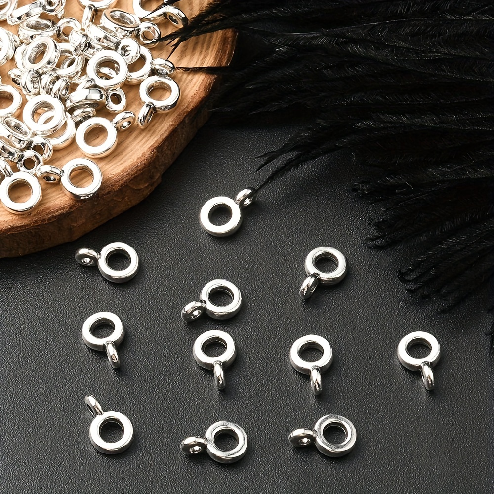 Hole Fit Wire Vintage Silvery Hollow Pendant Clasp Bails - Temu