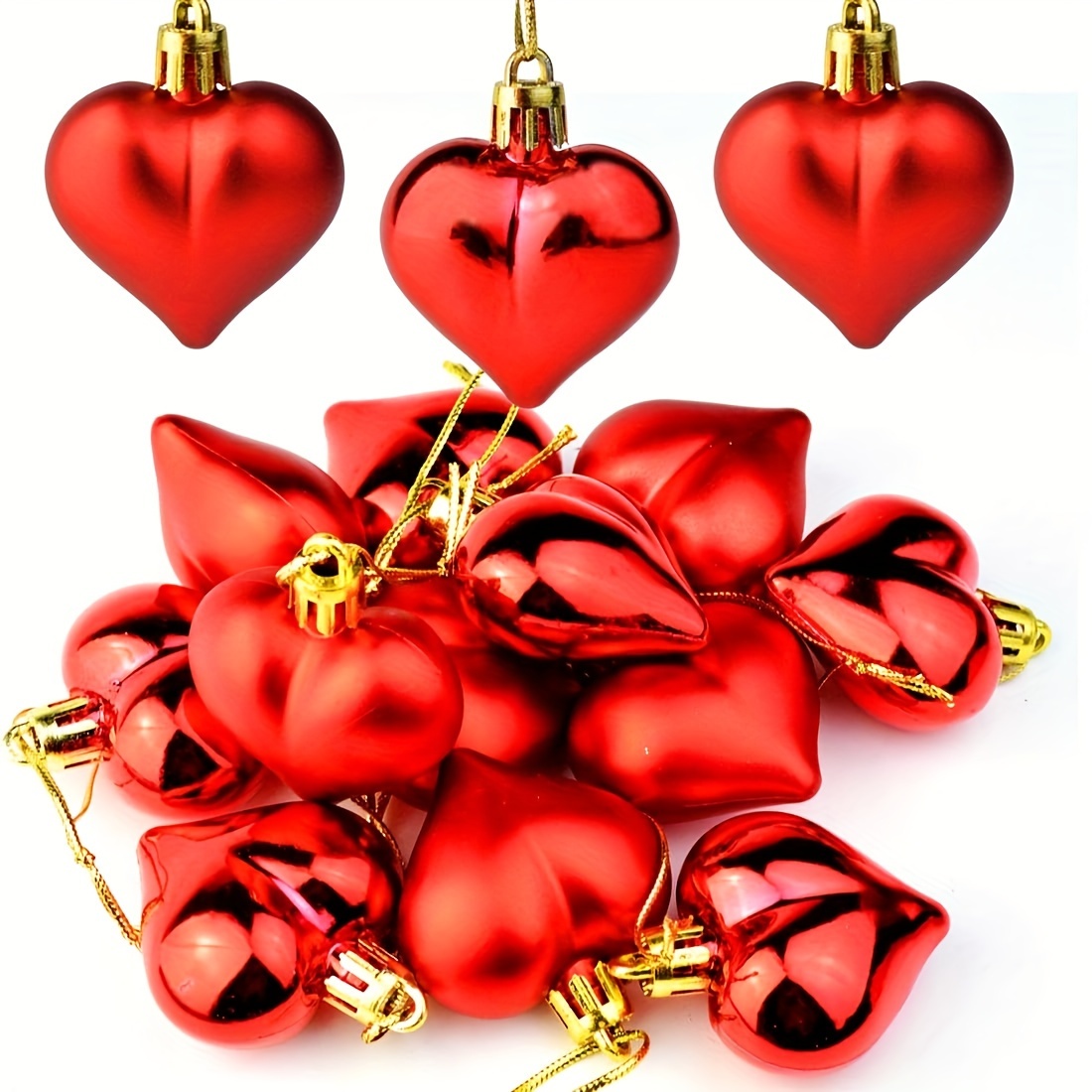 2023 Valentinstag Dekoration Glowing Rote Herzförmige Kranz Led Girlande  Glücklich Valentinstag Hochzeit Party Anhänger Ornamente