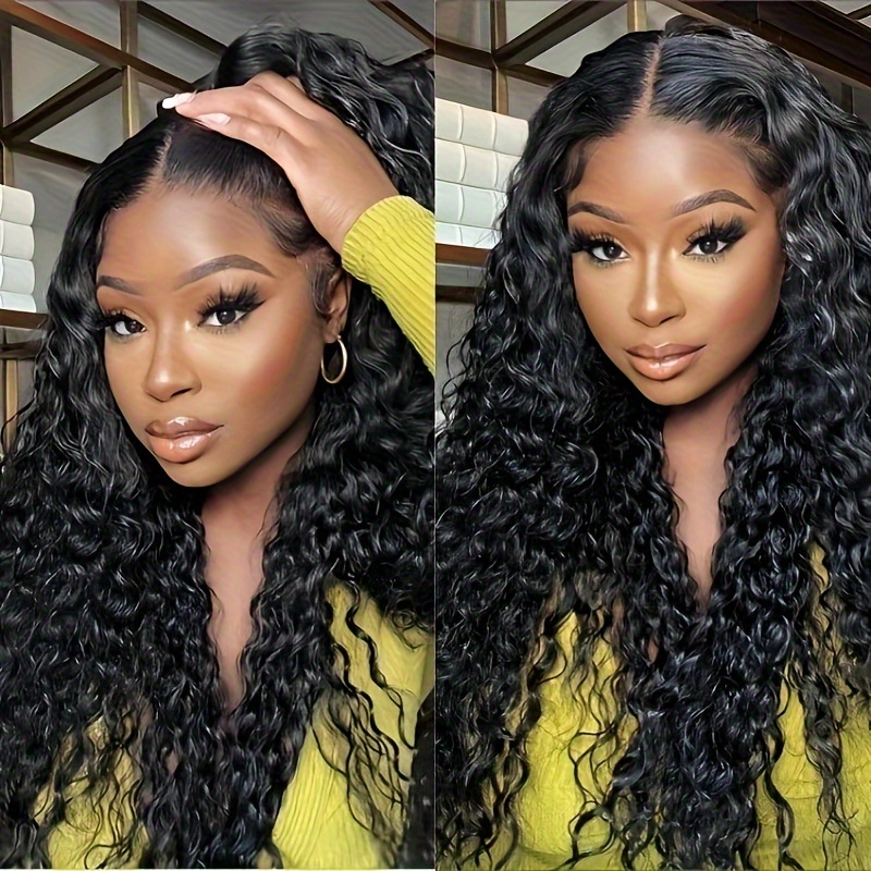 13×6 Lace Front Human Hair Wigs Body Wave Lace Frontal Wigs 30 Inch  Transparent Loose Water Wave Wigs for Women PrePluck 250%