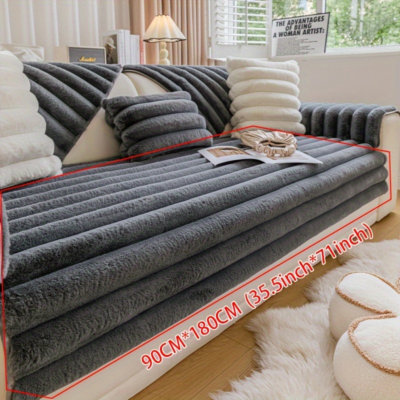 Thicken Plush Sofa Cover Universal Non-slip Sofa Mat Winter Warm Soft Sofa  Towel Couch Cushion for Living Room Home Decor