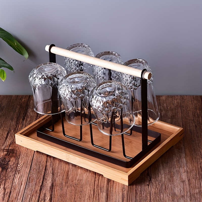 Minimalist Golden Cup Drying Rack Stand Iron 6 Cups Drainer Holder Mugs  Tree Coffee Cup Napkin Holders Bottle Drying Rack - AliExpress