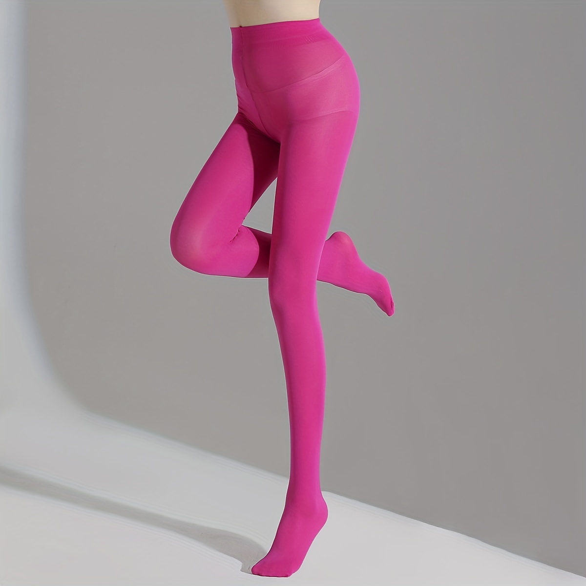 Hot Pink Opaque Tights