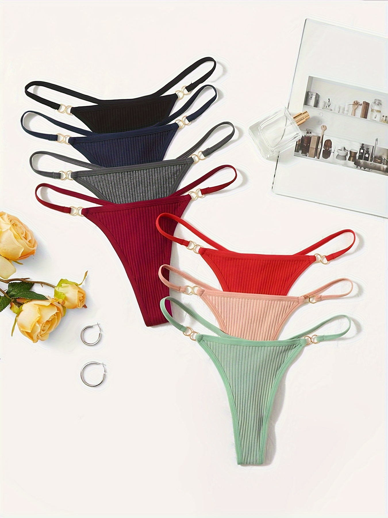 Women's Fashion Comfortable Candy Color Thong Panties Soft - Temu