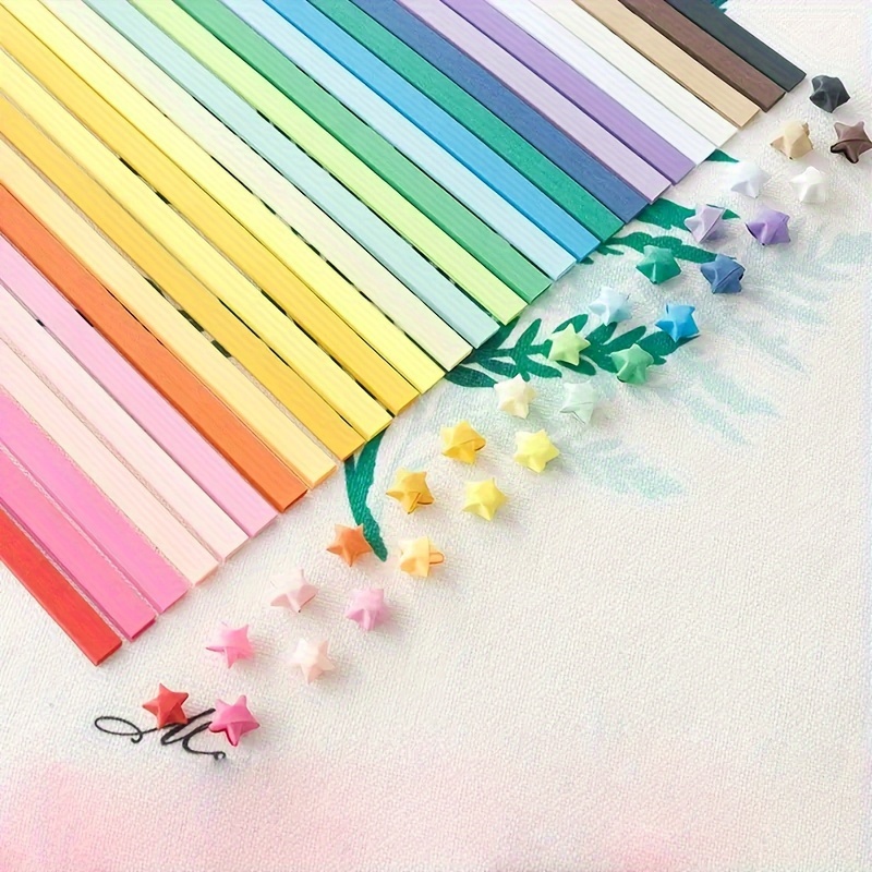 540/1030/1350sheets/pack Star Origami Paper, Rainbow Gradient Lucky Star  Paper Strips, 27 Colors Diy Manual Creativity Art Crafts Color Decoration, Don't Miss These Great Deals