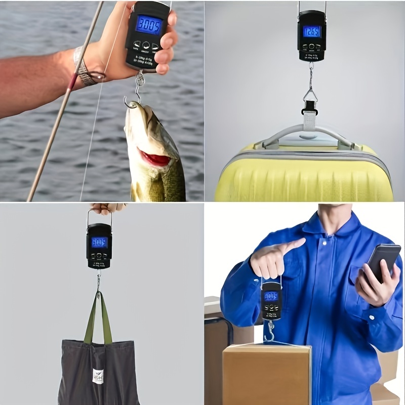 Buy JGREEN Digital Fish Scale 110lb/ 50kg Weight Capacity Electronic  Hanging Scale Portable Dial Fishing Scale with Tape Measure, Hook, Backlit  LCD Display Fishing Gifts for Men Women Postal Luggage Bag Online