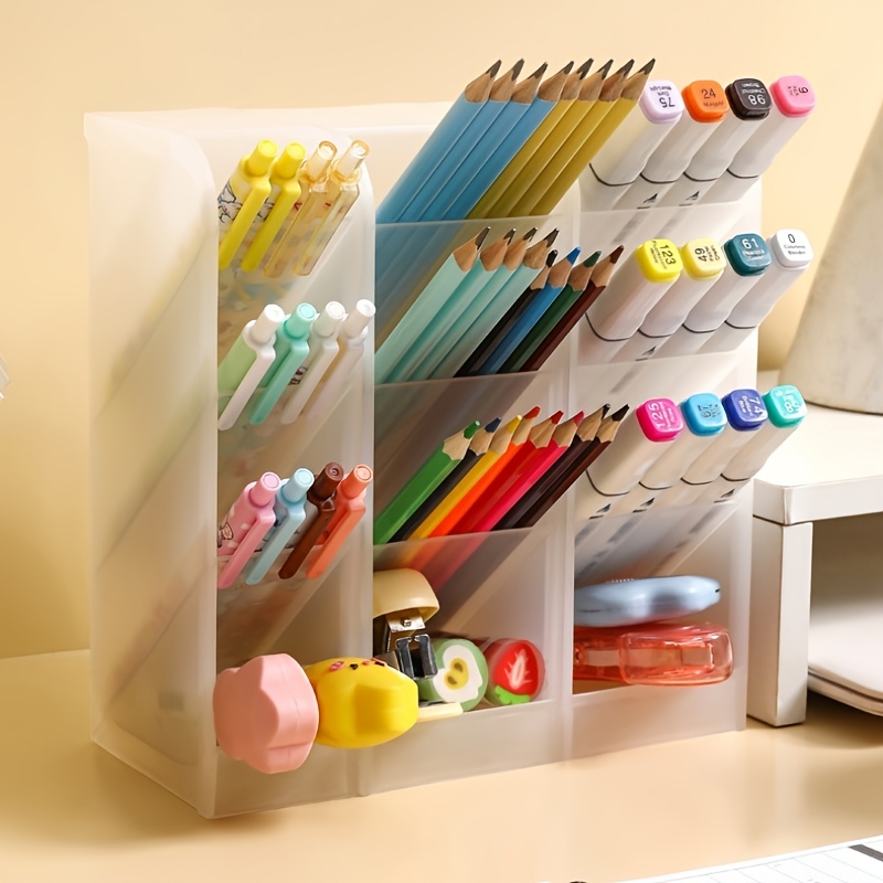 Plastic Desk Organizer Oblique Insert Multi functional Pen - Temu