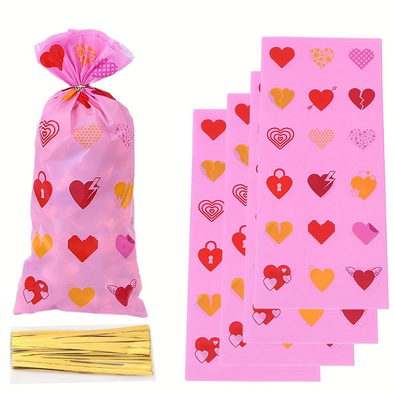 150 Pezzi Sacchetto Regalo San Valentino, 6 Stili Sacchetti Regalo Piccoli  Trasparenti Piccoli Plastica e 200 Pezzi di Lacci per Aula Biscotti  Caramelle Bomboniere di San Valentino : : Casa e cucina