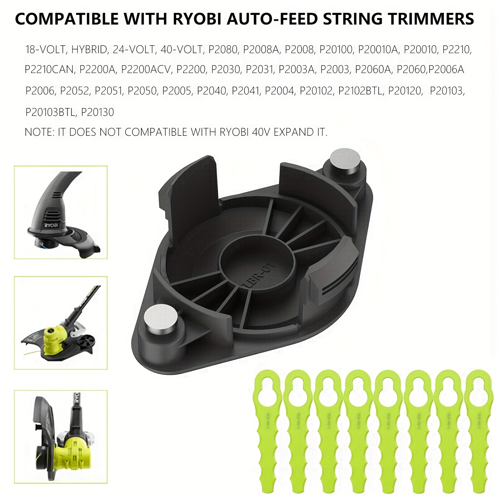 Plastic For Parts Ryobi Cutter Blade Set Lawn Spare With Head