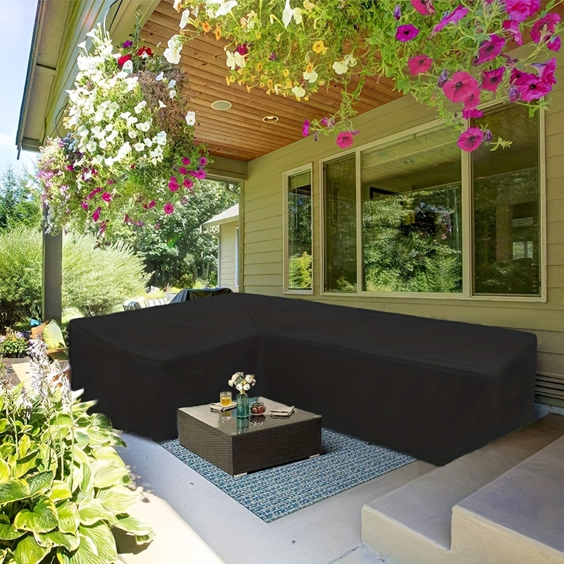 Housse de protection pour canapé d'angle de jardin