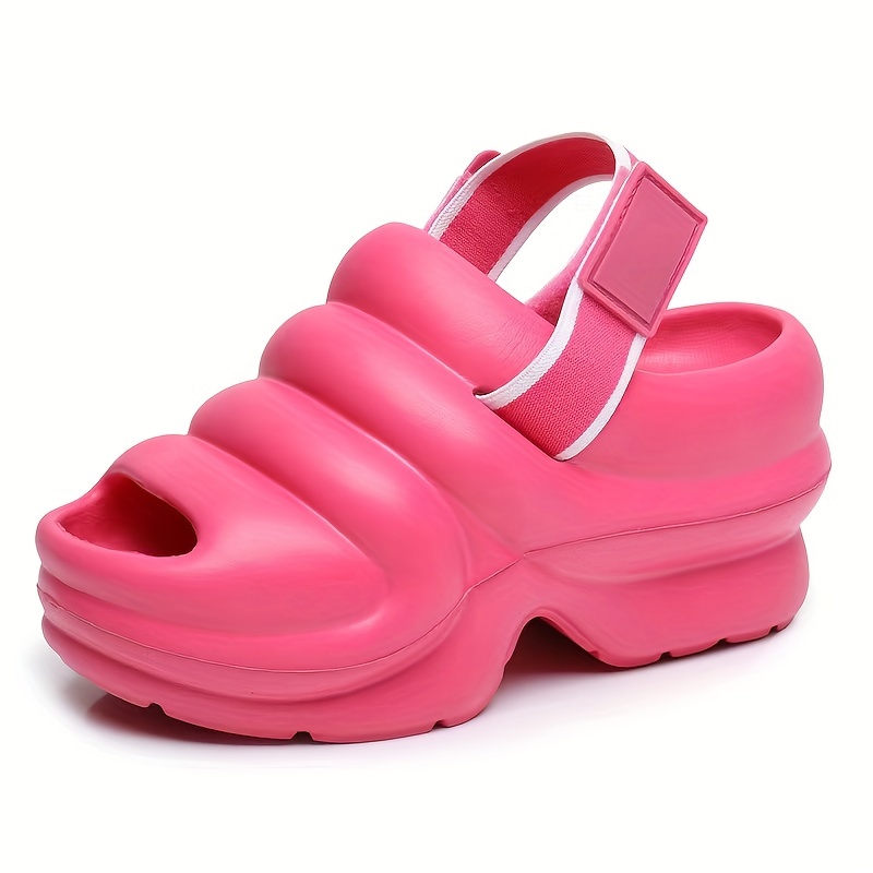 Solid Color Summer Slides Slip Two Way Wear Casual Platform Temu New Zealand 0905