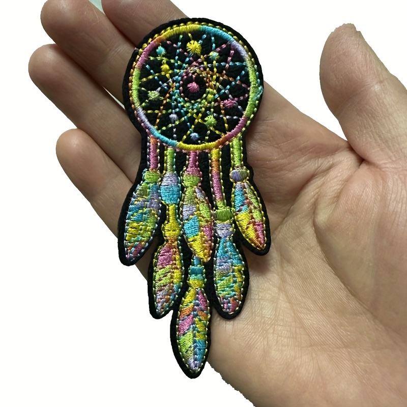 Large Flower Sequins Patch Colorful Dreamcatcher - Temu Canada