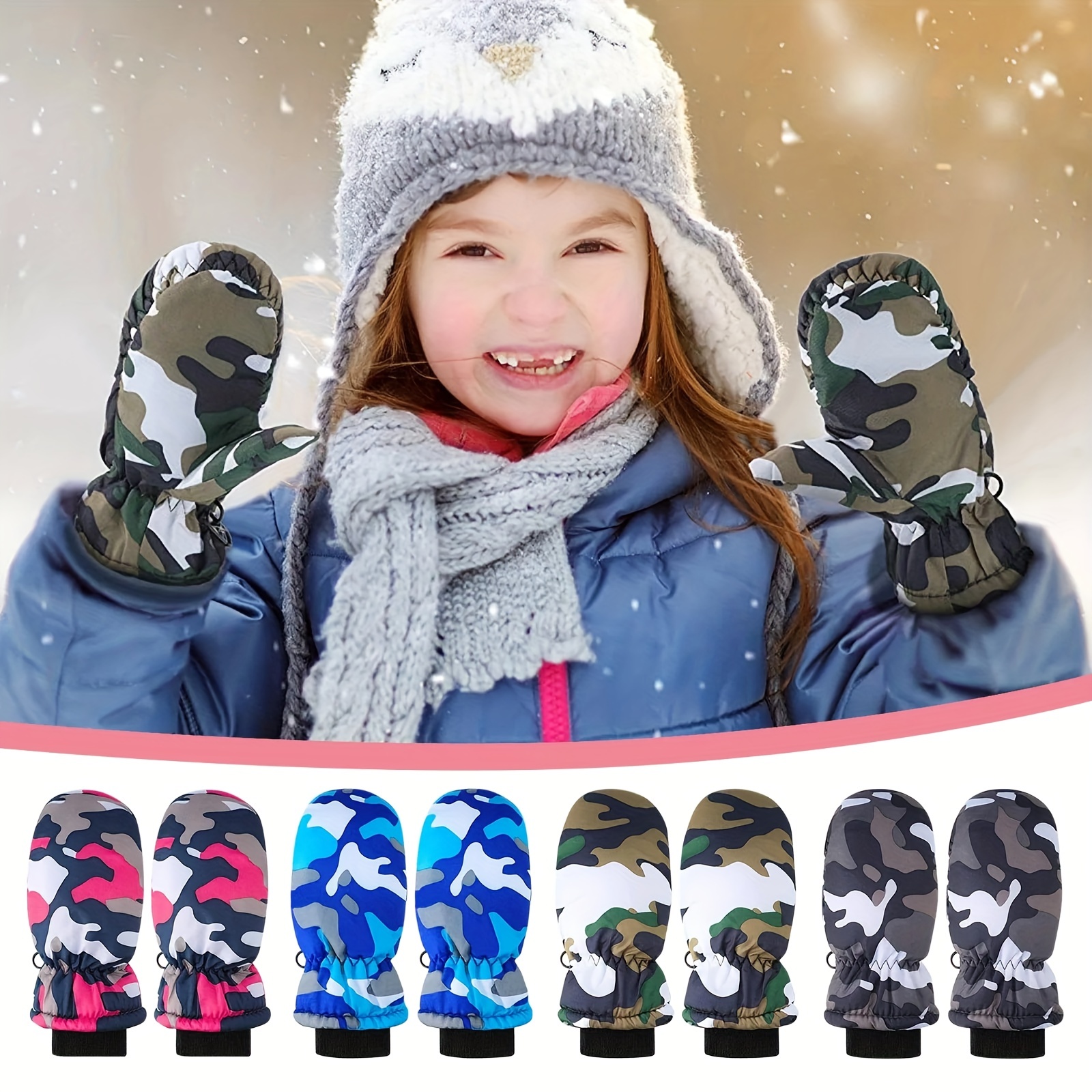 Halcyerdu Gants de Ski Enfant, Moufles de Ski Fille Garçon 5-10 Ans  Imperméables Coupe, Gants de Ski d'hiver pour Enfants pour Ski Jouer  Activités de Plein Air (Dinosaure Bleu) : : Mode