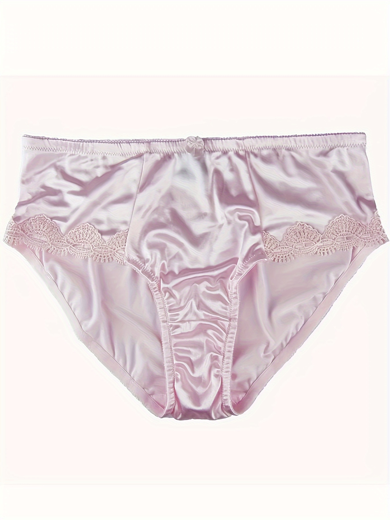 Silk Satin Respiratory Pink Satin Panties For Women 6 Pack