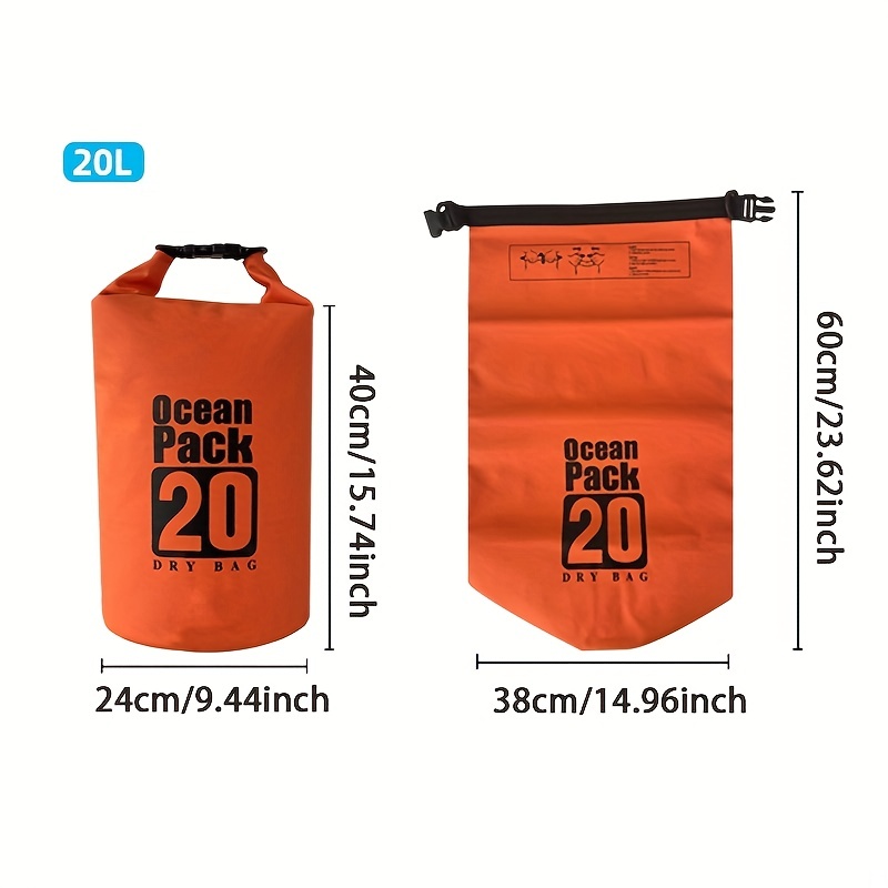 1pc 40l Portable Waterproof Dry Storage Bag For Kayaking Boating Swimming  Hiking Camping And Fishing - Sports & Outdoors - Temu