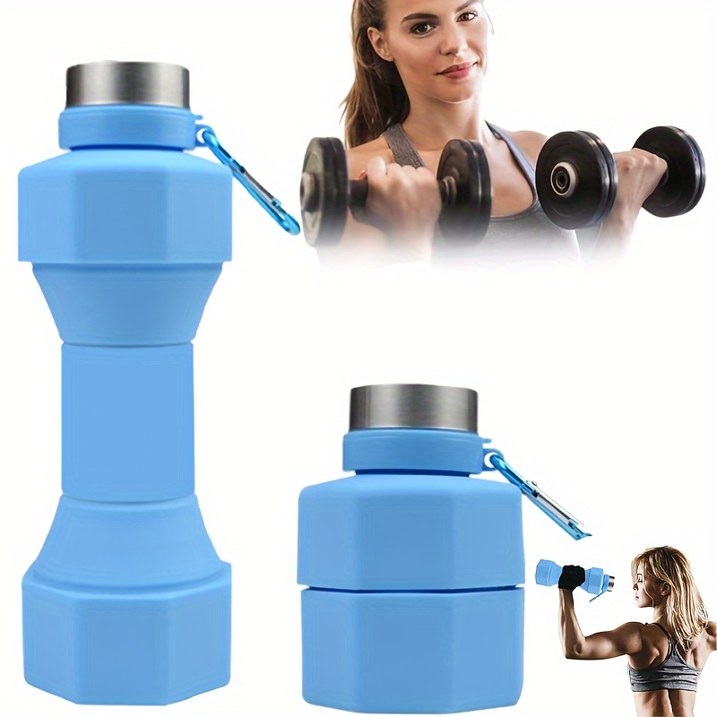 Gourde,Bouteille d'eau pliable de Silicone pour la randonnée de Camping de  gymnase de voyage, bouteille d'eau portative - Type Bleu