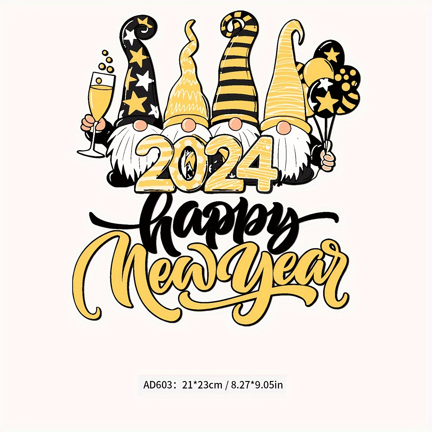 Happy New Year Letter Pattern Heat Transfer Sticker - Temu