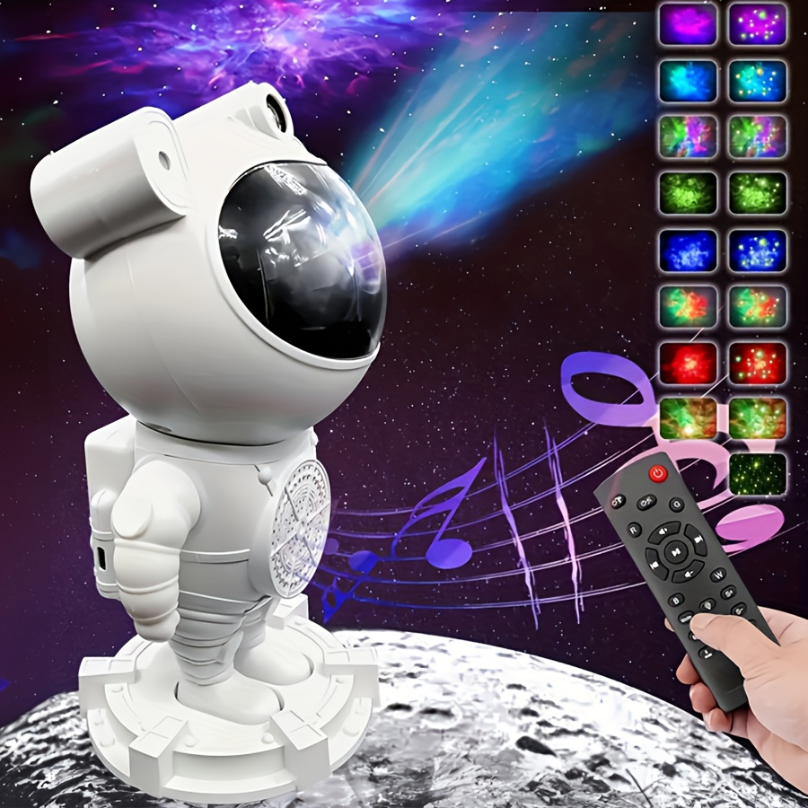 1pc Astronaut Projektor Nachtlicht Mit Musik-Player, Fernbedienung
