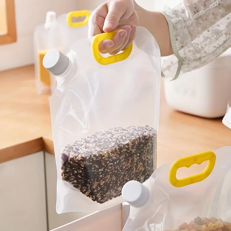 Plastic Grain Storage Bag Kitchen Suction Nozzle Bag Sealed - Temu