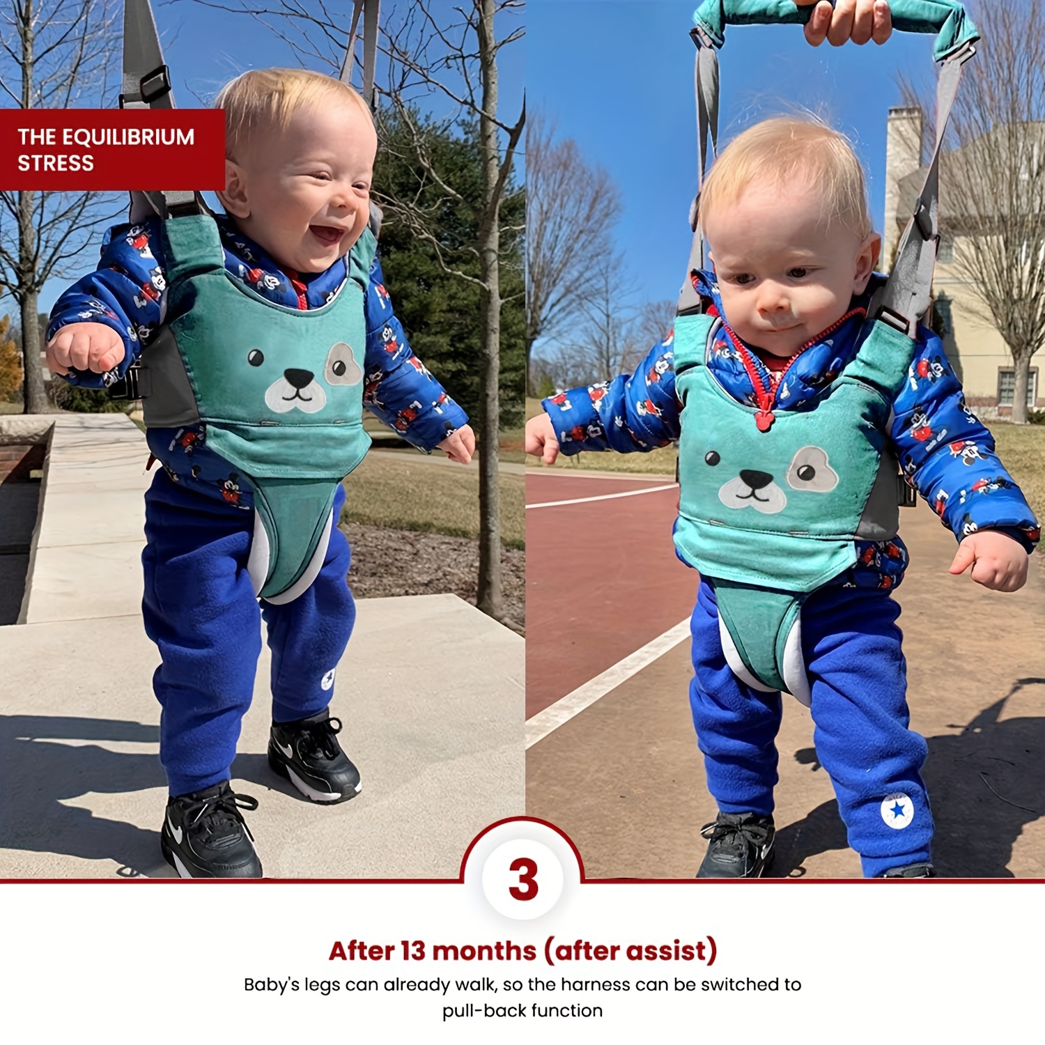 Andador para bebés, de mano para niños pequeños Arnés para caminar Ayudante  Asistente Cinturón protector Actividad para niños Andador Ajustable De pie  Aprendizaje para caminar (Azul)