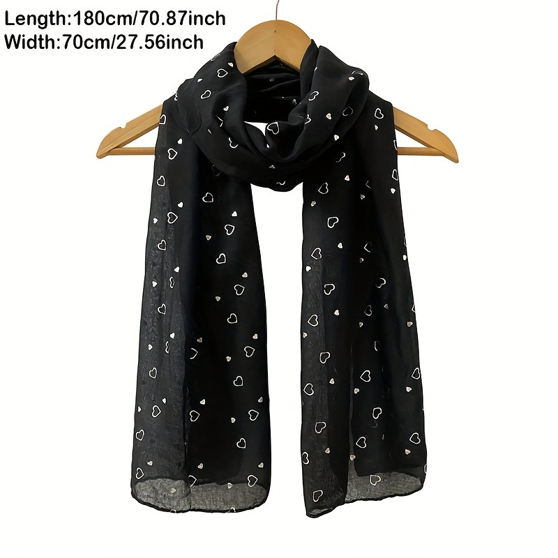 silvery love thin scarf elegant friendly shawl Temu United Arab